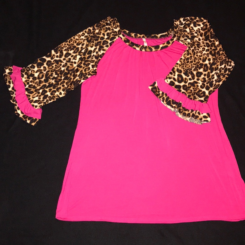 Leopard ladies top
